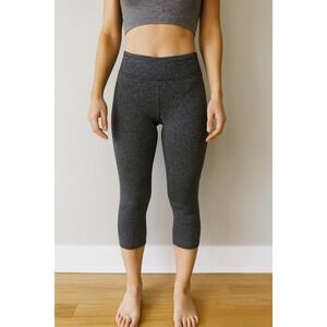 Old Navy Active Gray Cropped Leggings Womens Size L High Rise Athleisure